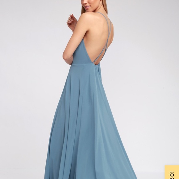 Lulu’s Kelly Green Maxi Dress. Backless. - Picture 3 of 8